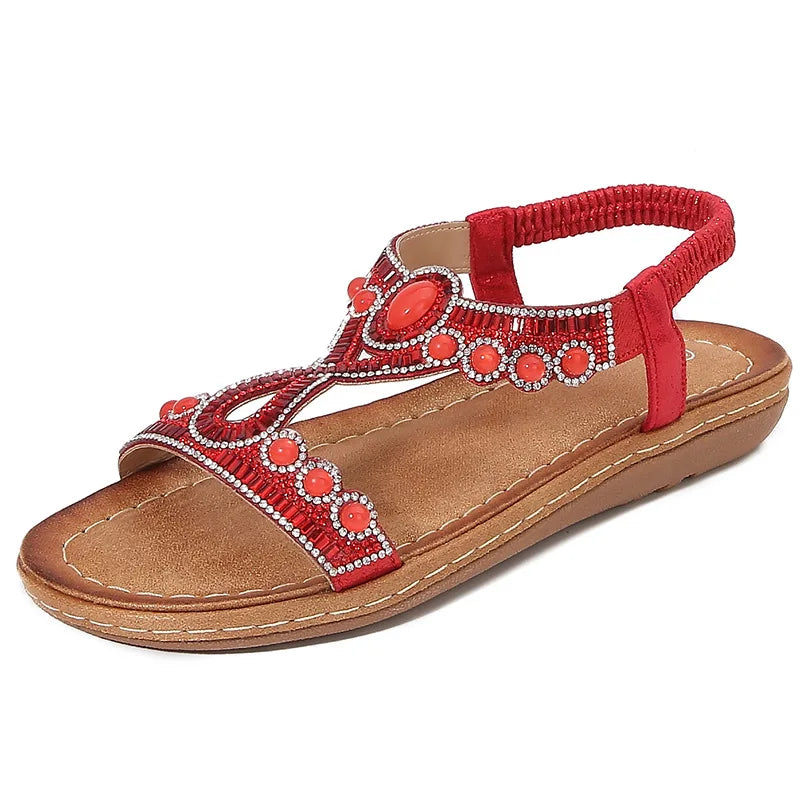 Variant image for Elegante Dames Sandalen met Strass en Glitter – Zwart, Zilver of Goud voor Zomeruitjes-1