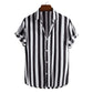 Gestreept Herenhemd met Korte Mouwen – Casual Shirt in Groot Formaat van Zachte Rekbare Stof-3