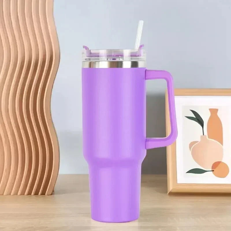 Variant image for Roestvrijstalen Thermische Koffiemok 500 ml met Rietje – Ideaal voor Koude en Warme Dranken-2