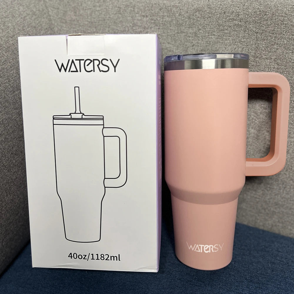 Variant image for Geïsoleerde Roestvrijstalen Mok met Handgreep - 40 oz Tumbler voor Koffie en Thee - Lekbestendig en Duurzaam-3