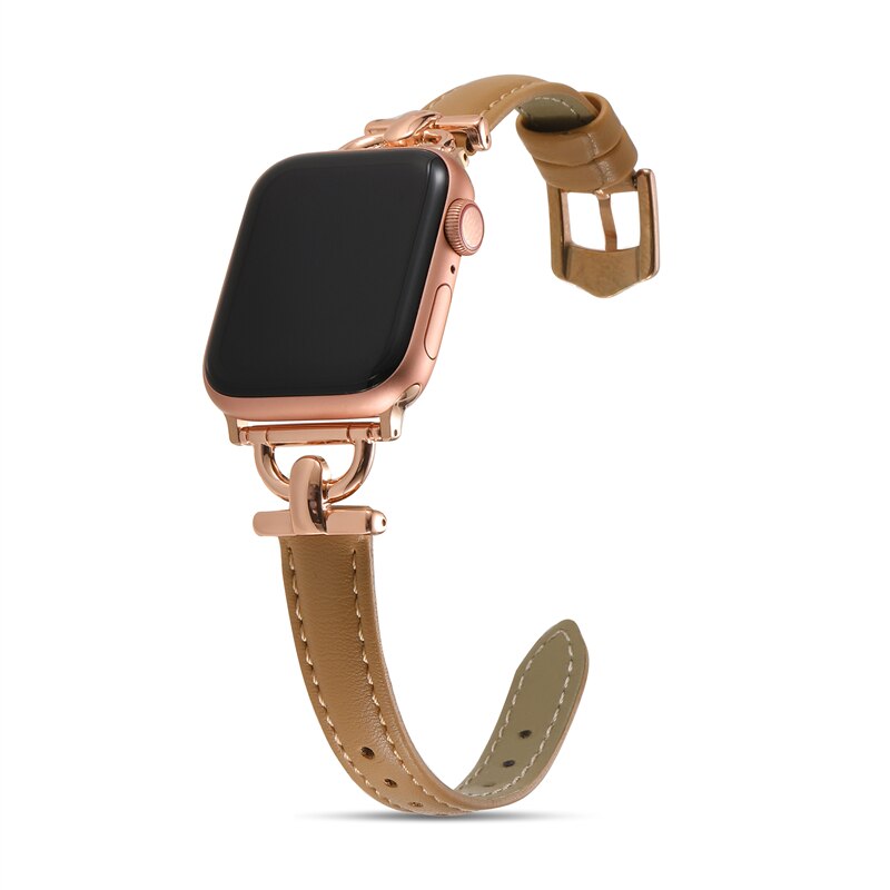 Slanke Leren Apple Watch-band