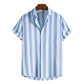 Variant image for Gestreept Herenhemd met Korte Mouwen – Casual Shirt in Groot Formaat van Zachte Rekbare Stof-28