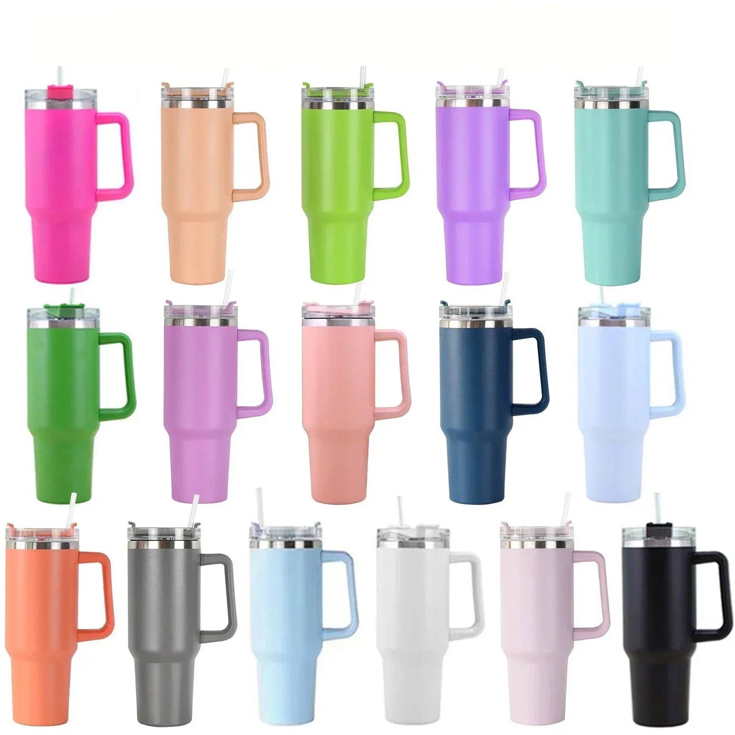 ThermoMax Pro 1.2L - Premium Roestvrijstalen Drinkbeker met Rietje | 6u Warm, 12u Koud