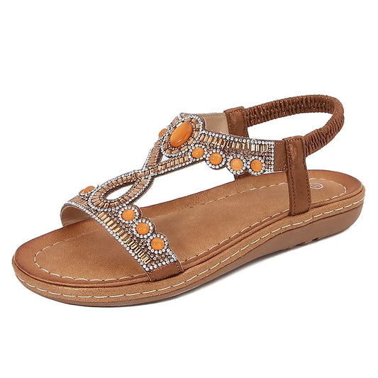 Elegante Dames Sandalen met Strass en Glitter – Zwart, Zilver of Goud voor Zomeruitjes-1