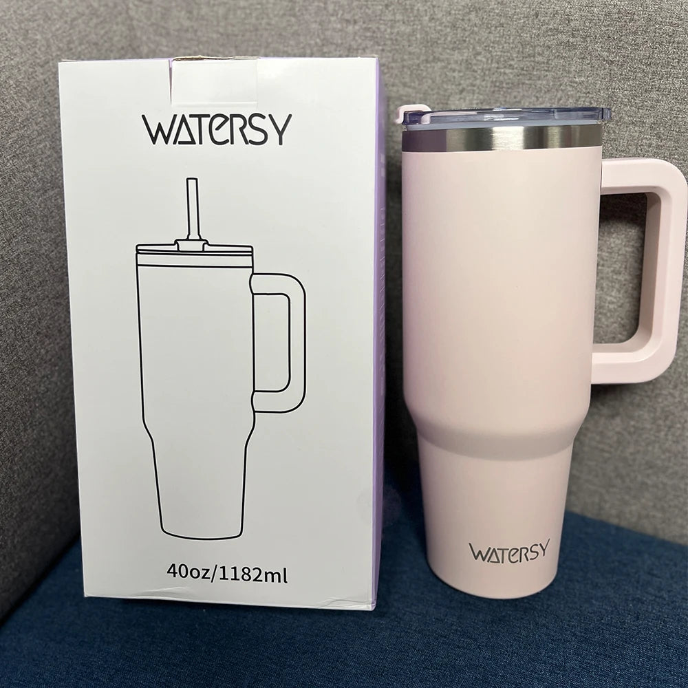 Variant image for Geïsoleerde Roestvrijstalen Mok met Handgreep - 40 oz Tumbler voor Koffie en Thee - Lekbestendig en Duurzaam-5