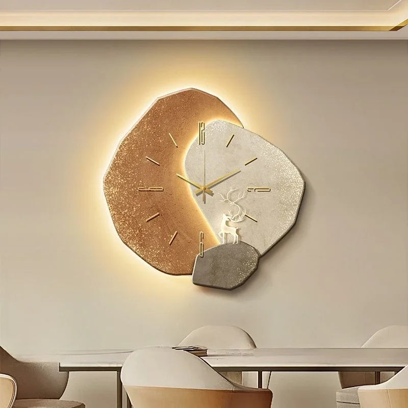 Stille Wandklok voor Eetkamer en Woonkamer – Modern Minimalistisch Ontwerp