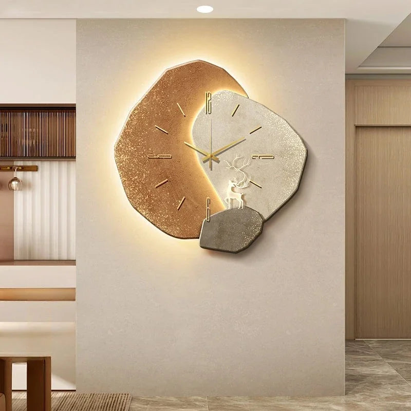 Stille Wandklok voor Eetkamer en Woonkamer – Modern Minimalistisch Ontwerp