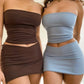 SummerGlow Tweedelige Set - Tube Top & Mini Rok Dames | Feestjes & Zomer | S-L
