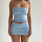 SummerGlow Tweedelige Set - Tube Top & Mini Rok Dames | Feestjes & Zomer | S-L