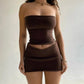 SummerGlow Tweedelige Set - Tube Top & Mini Rok Dames | Feestjes & Zomer | S-L