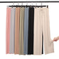 Wijde Broek Dames met Elastische Taille - Ankel-Lange Wijde Pijpen voor Casual Zomerlook 0