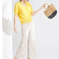 Wijde Broek Dames met Elastische Taille - Ankel-Lange Wijde Pijpen voor Casual Zomerlook 1