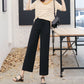 Wijde Broek Dames met Elastische Taille - Ankel-Lange Wijde Pijpen voor Casual Zomerlook 3