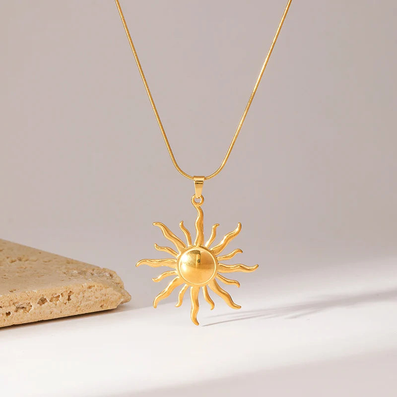 Zonnependant Ketting van 316L Roestvrij Staal met Waterdichte Afwerking voor Vrouwen – Verstelbare Lengte 45-50 cm 5