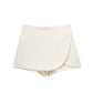 Zwarte Dames Skort met Hoge Taille en Asymmetrisch Ontwerp - Comfortabele Mini Skort voor Zomer 2