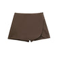 Zwarte Dames Skort met Hoge Taille en Asymmetrisch Ontwerp - Comfortabele Mini Skort voor Zomer 3