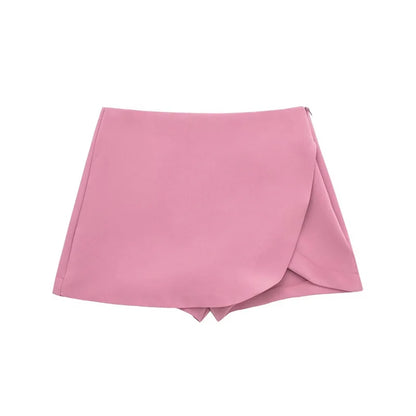 Zwarte Dames Skort met Hoge Taille en Asymmetrisch Ontwerp - Comfortabele Mini Skort voor Zomer 6