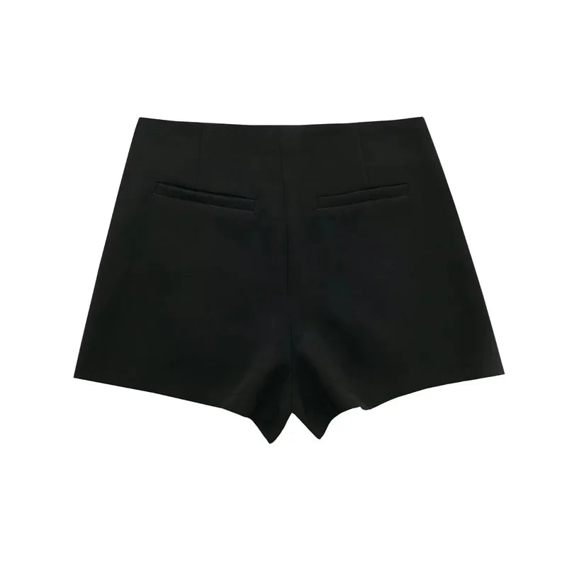 Zwarte Dames Skort met Hoge Taille en Asymmetrisch Ontwerp - Comfortabele Mini Skort voor Zomer 7