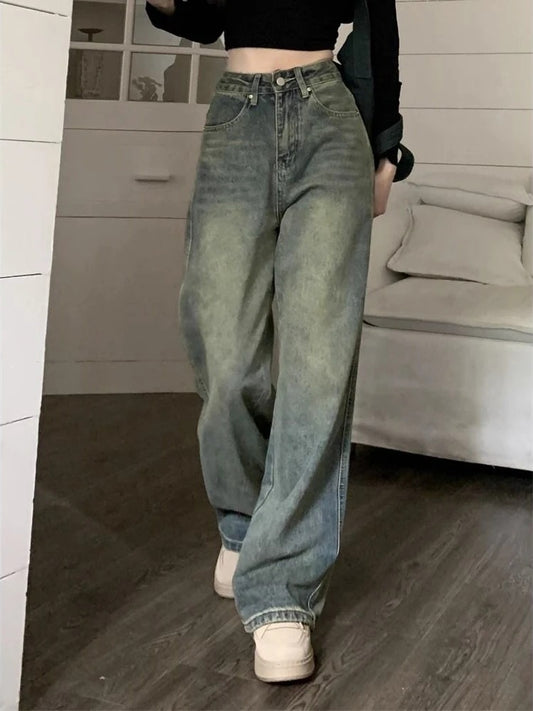 Dames Wijde Benen Baggy Jeans