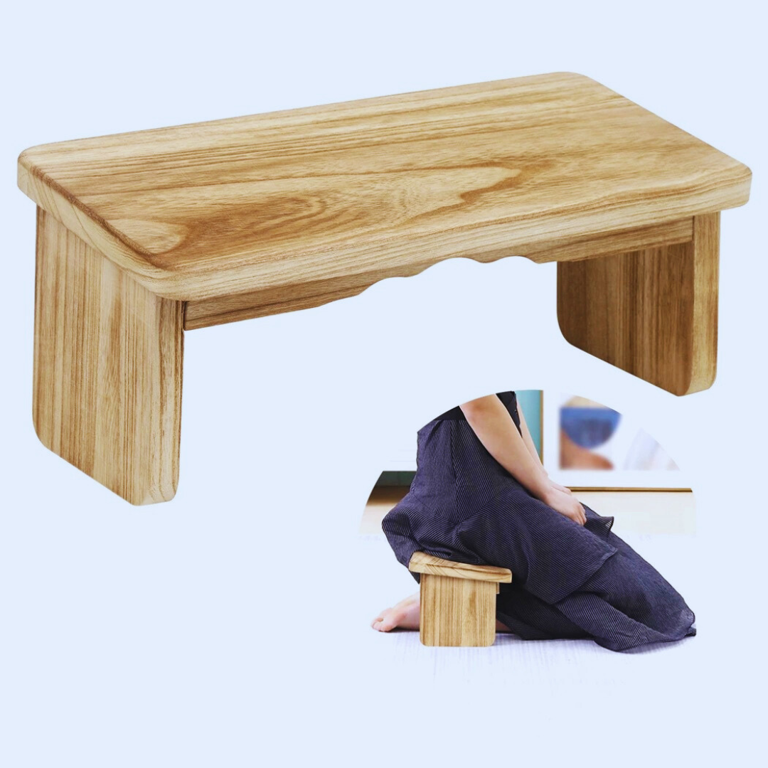 Ergonomische Houten Meditatiebank