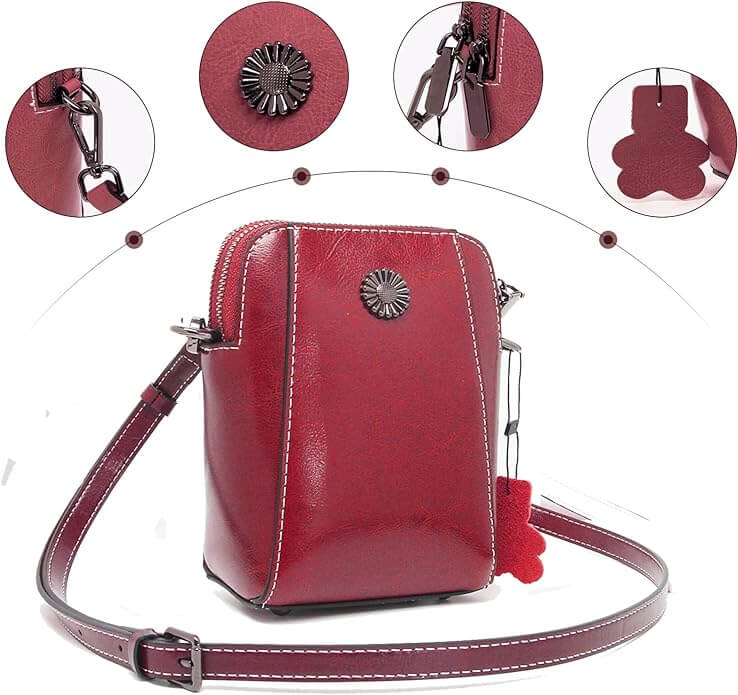 Vintage Crossbody Telefoontas - Modern gemak ontmoet vintage flair.