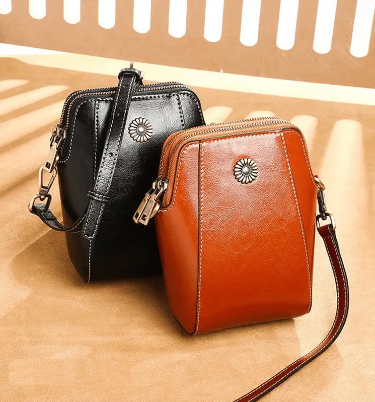 Vintage Crossbody Telefoontas - Modern gemak ontmoet vintage flair.