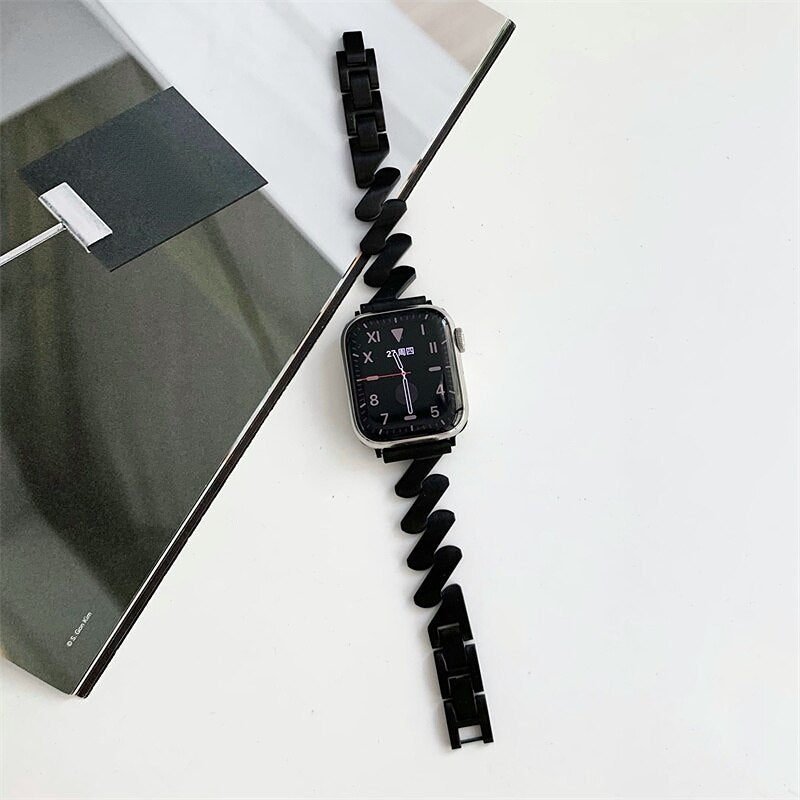 Zigzag Stalen Apple Watch Band