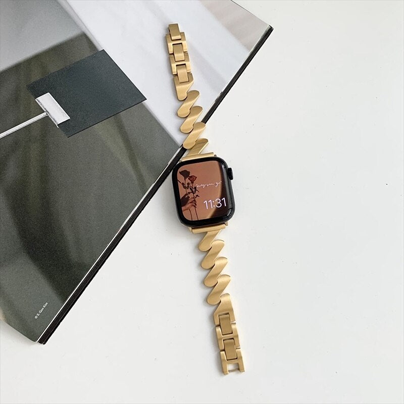 Zigzag Stalen Apple Watch Band