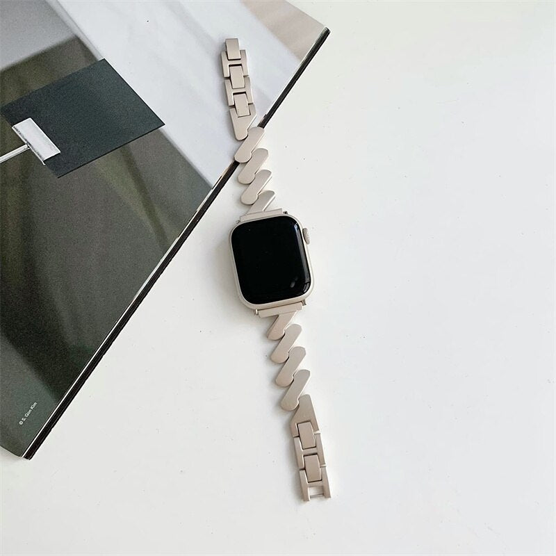 Zigzag Stalen Apple Watch Band