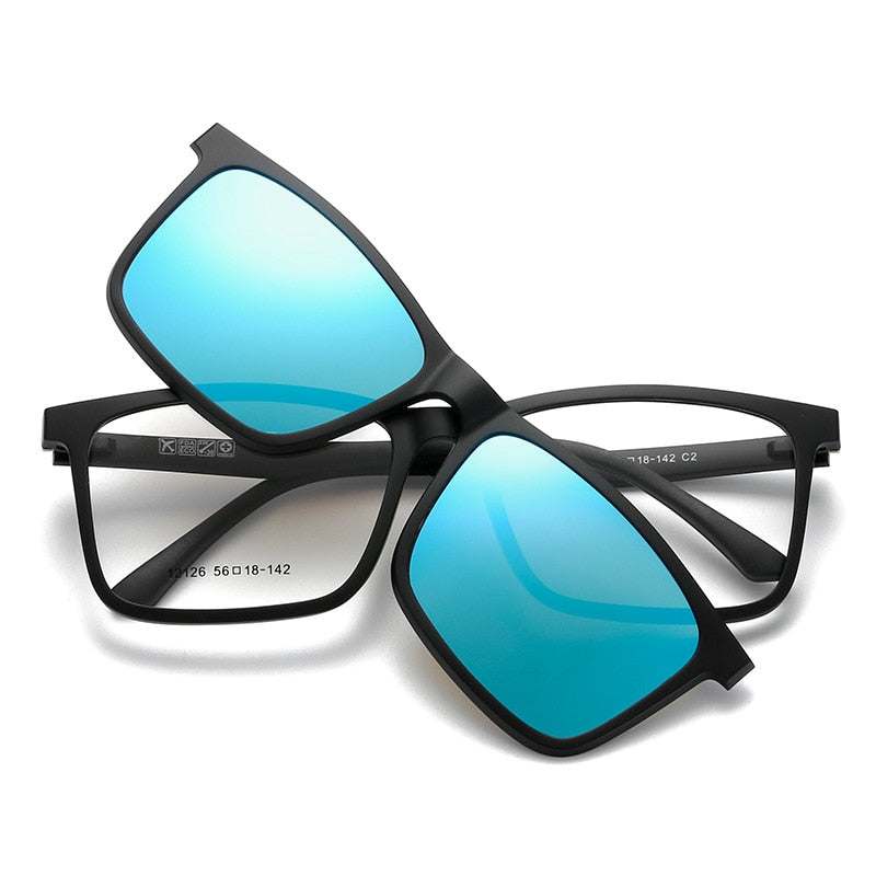 Clip-On Zonnebril - Bril met 5 verschillende opzet glazen