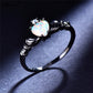 Opal heart ring