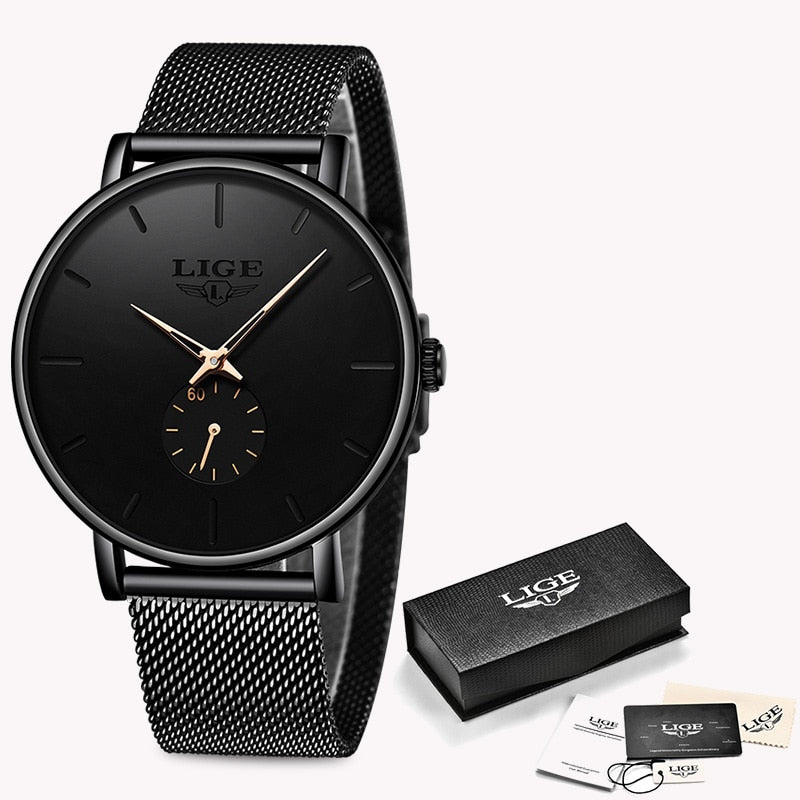 Luxe Slank Mesh Band Horloge