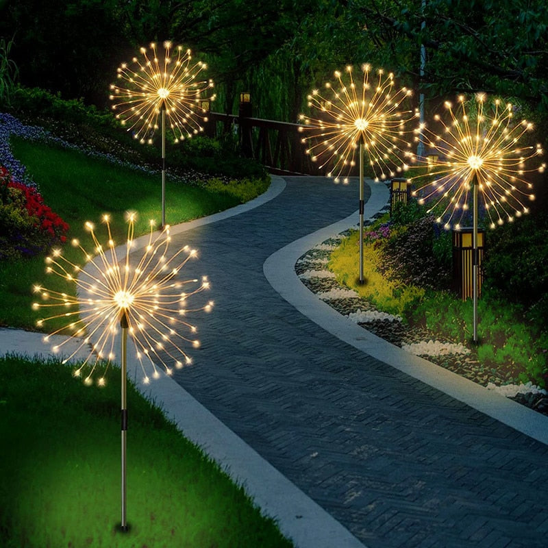 Zonne-LED Vuurwerk Tuinverlichting