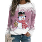 Vrouwen Sneeuwpop Kerstmis Lange Mouwen Tops
