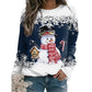 Vrouwen Sneeuwpop Kerstmis Lange Mouwen Tops
