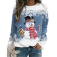 Vrouwen Sneeuwpop Kerstmis Lange Mouwen Tops
