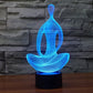 Yoga Meditation 3D LED Lamp