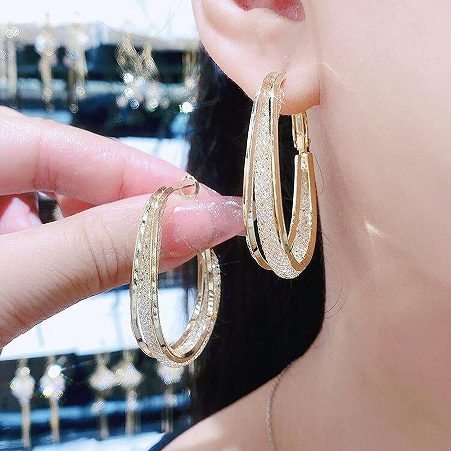 Oval earrings - Dames oorbellen