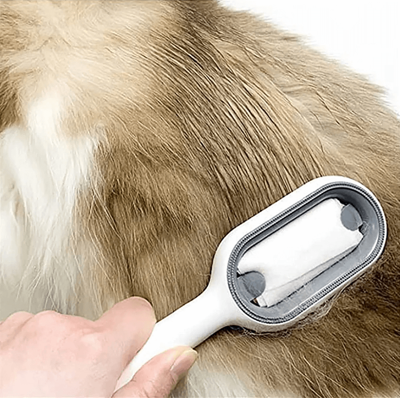 Groombrush - Dierenverzorging harenborstel met doekjes!