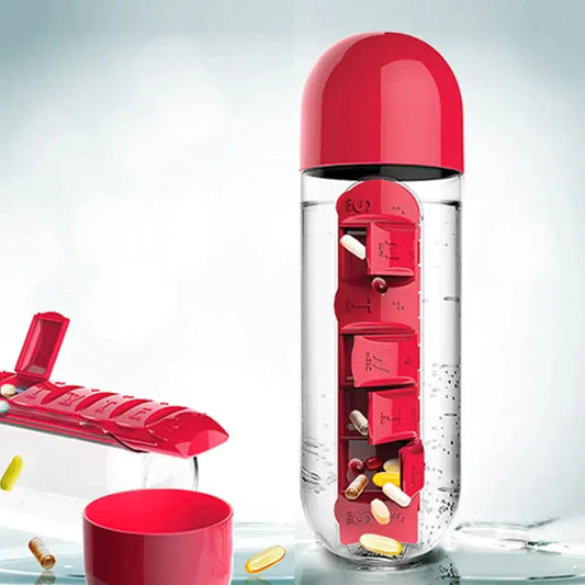 HealthBottle - 2 In 1 Pillendoos Waterfles